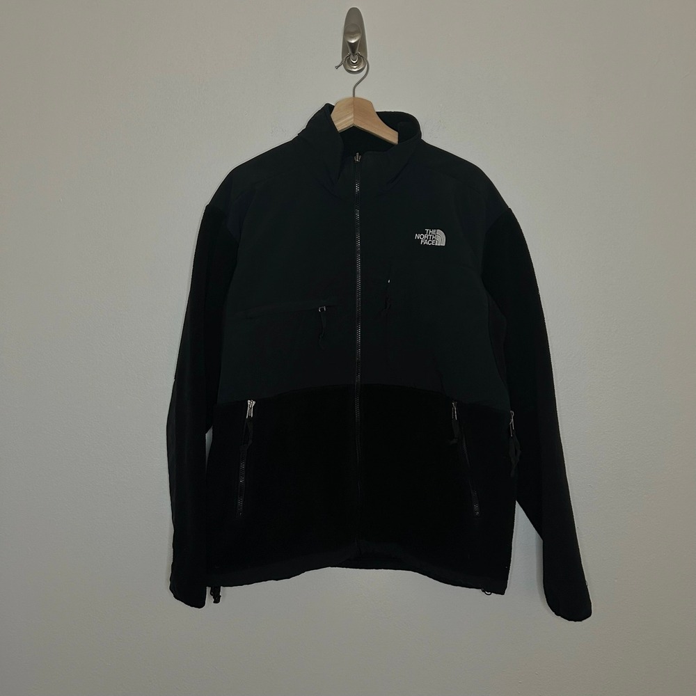 The North Face Denali Fleece Jacket Black Two Tone Sz L